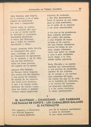 6 El bautismo - Chascomus - Los padrinos - Las damas de Copete - Los caballeros galanes - El patroncito