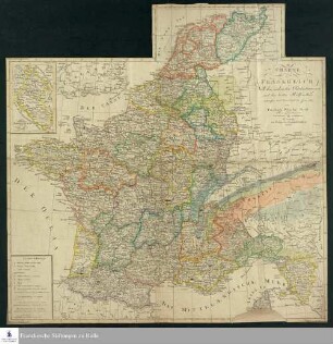 Charte von Frankreich : Nach den sichersten Ortsbestimmungen und den besten Hülfsmitteln entworfen und berichtigt im Jan. 1811