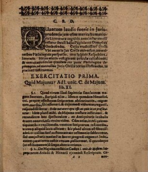 Hexas exercitationum historicarum