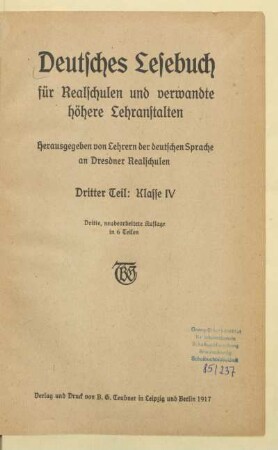 Teil 3 = Klasse 4, [Schülerband]: [Teil 3 = Klasse 4, [Schülerband]]