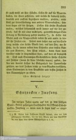 Schutzpocken-Impfung