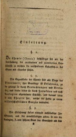 Systematisches Handbuch der gesammten Chemie : zur Erleichterung des Selbststudiums dieser Wissenschaft, 1. Reine Chemie ; [1]