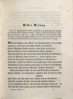 Homer's Werke, 2. Odyssee
