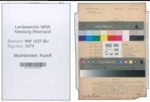 Entnazifizierung Rudolf Muehlenbein , geb. 02.12.1899 (Malermeister)