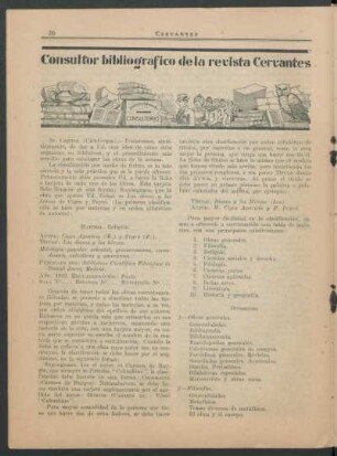 Consultor bibliográfico de la revista Cervantes