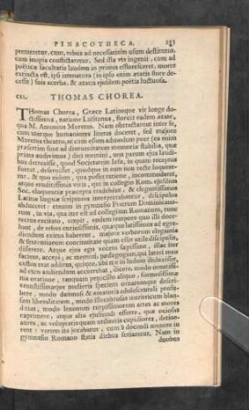 CXL. Thomas Chorea.