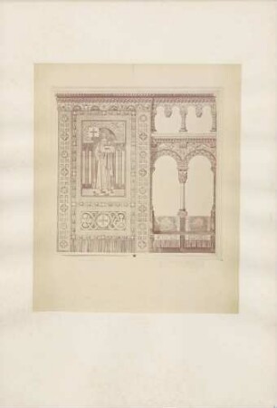 Wandgemälde von Ludwig III. der Milde, Landgraf von Thüringen, und IV. Bogenstellung im großen Wartburgsaal