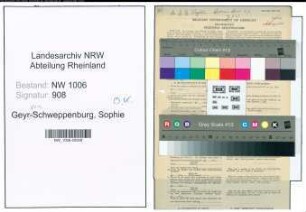 Entnazifizierung Sophie Von Geyr-Schweppenburg , geb. 04.01.1916 (Dolmetscherin)