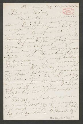 Brief an Carl Mendelssohn Bartholdy : 24.09.1872
