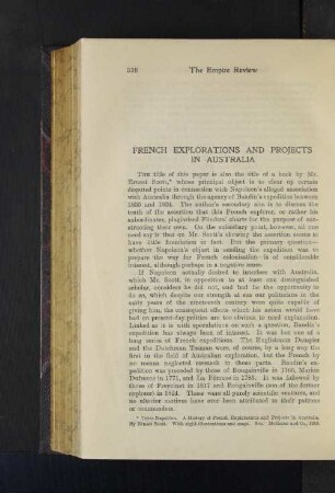 French Explorations and Projects in Australia