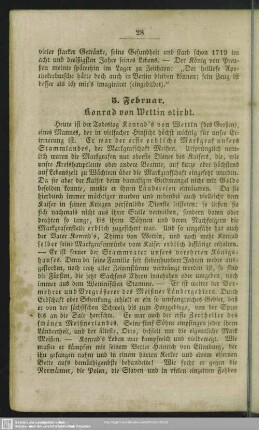 5. Februar. Konrad von Wettin stirbt