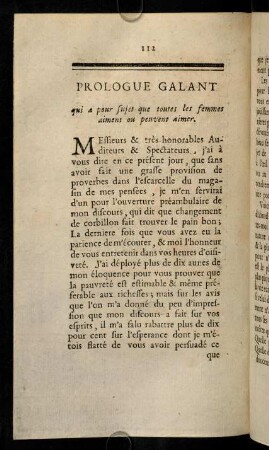 112-120, Prologue Galant...