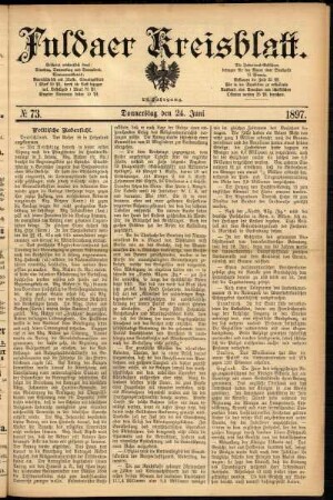 Ausgabe vom Donnerstag, den 24. Juni 1897.
