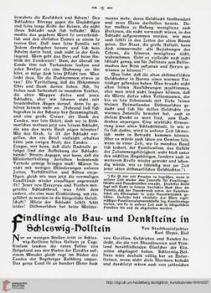 Findlinge als Bau- und Denksteine in Schleswig-Holstein