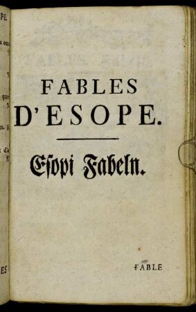 Fables D´Esope = Esopi Fabeln.