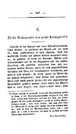 Ist die Orthographie eine große Kleinigkeit?