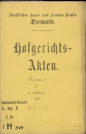 Hunaeus, Otto gegen Bernd Simon von Exter zu Herberhausen - Schuldforderung