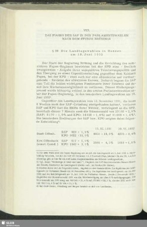 VIII. Das Fiasko Der SAP In Den Parlamentswahlen Nach Dem Sturze Brünings
