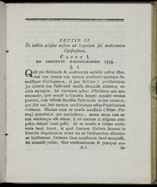 Caput I. De Conventu Naumburgensi 1554.