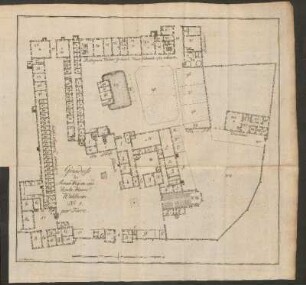 Grundriss des Armen-, Waysen- und Zucht-Hauses waldheim, No. 1 par Terre