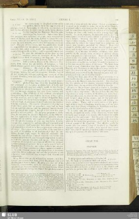 Chap. VII. Stephen. Accession of Stephen—War with Scotland—Insurrection in favour of Matilda—Stephen taken prisoner—Matilda crowned—Stephen released—Restored to the crown—Continuation of the civil wars—Compromise between the king and prince Henry—Death of the king