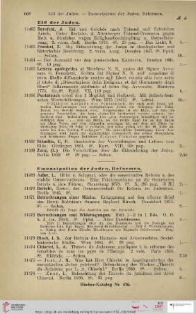 Emanzipation der Juden, Reformen (Nr. 11469 - 11506)