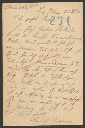 Brief an B. Schott's Söhne : 12.02.1906