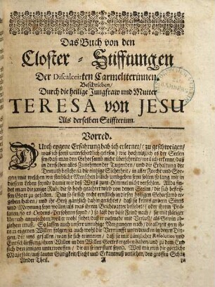 Opera : oder gottselige Bücher u. Schr. d. ... Teresa von Jesu ..., 2. (1709). - [8], 491, [21] S.