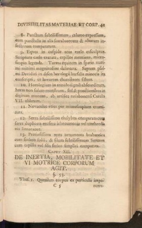 Caput XII. De Inertia, Mobilitate Et VI Motrice Corporum Agit
