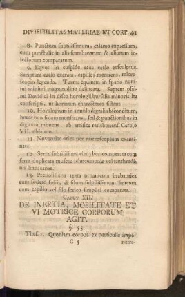 Caput XII. De Inertia, Mobilitate Et VI Motrice Corporum Agit