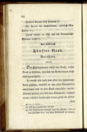 Fünfter Grad. Balahate.