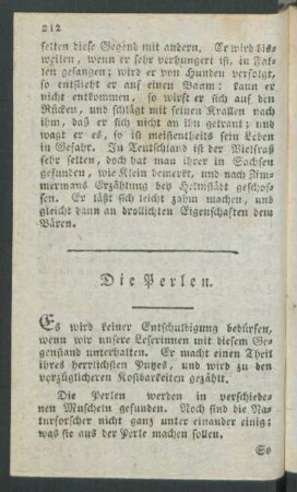 Die Perlen.