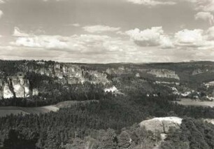 Sächsische Schweiz. Basteiwände. Blick vom Rauenstein