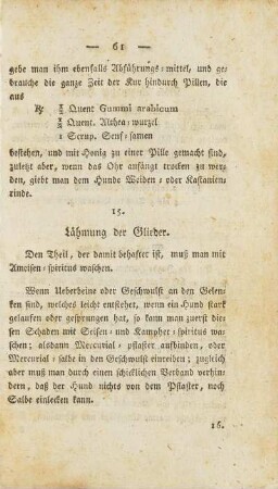 15. Lähmung der Glieder