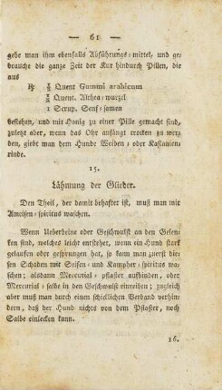 15. Lähmung der Glieder