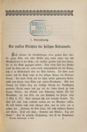 Die heiligen Sakramente der Kirche Christi