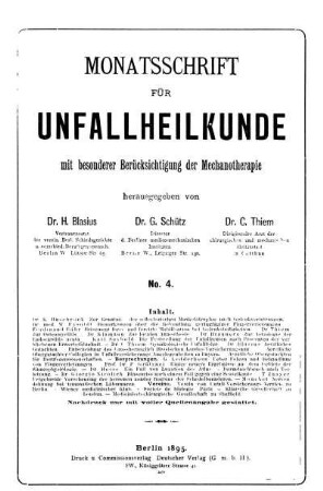 No. 4. Berlin, 20. April 1895. II. Jahrgang.