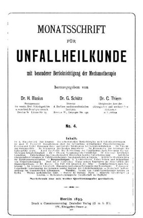 No. 4. Berlin, 20. April 1895. II. Jahrgang.