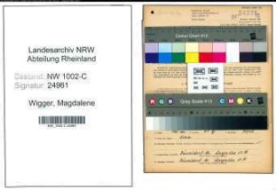Entnazifizierung Magdalene Wigger, geb. 25.03.1904 (Kauffrau)