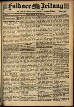 Erste Ausgabe vom Mittwoch, den 16. Mai 1900.