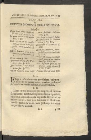 Sect. III. de Officiis Hominis Erga Se Ipsum.
