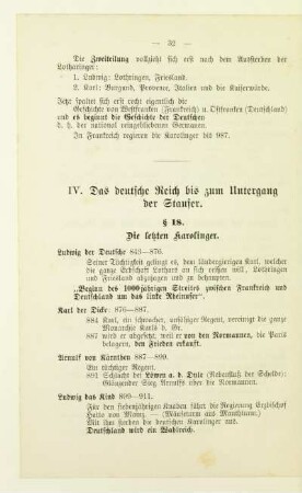 IV. Das deutsche Reich bis zum Untergang der Staufer