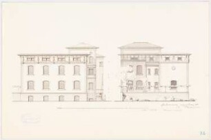 Villa Dr. Vattke, Berlin-Lichterfelde Herbarium: Herbarium: Rückansicht, Seitenansicht