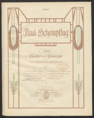 No. 4: "Wie sangen die Vögel der Jugend"