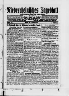 Niederrheinisches Tageblatt : Kempener Volkszeitung : Kempener Zeitung : Lobbericher Tageblatt : Heimatzeitung für den linken Niederrhein