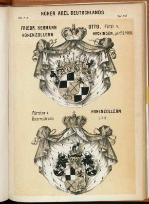 Taf. 206. Friedr. Hermann Otto, Fürst v. Hohenzollern Hechingen, geb. 1776. † 1838. Fürsten v. Hohenzollern Österreich´sche Linie.