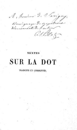 Textes sur la dot
