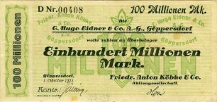 Einhundert Millionen Mark