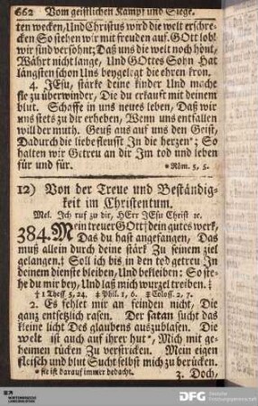 Von der Treue und Beständigkeit.