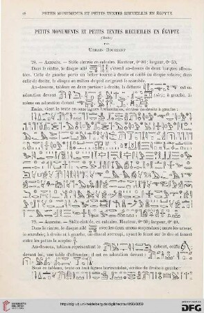 13: Petits monuments et petits textes recueillis en Égypte, [4]